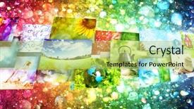  Presentation with career development print images - Audience pleasing presentation design consisting of streaming video - collage of images background backdrop and a yellow colored foreground