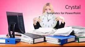  Presentation with work - Slides consisting of stree from too much work background and a lemonade colored foreground