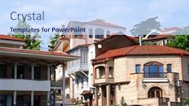  Presentation with kakheti - Cool new presentation with city easternmost region of kakheti backdrop and a sky blue colored foreground