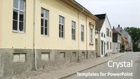  Presentation with norway hydroelectric - Presentation design with strees - stree in gamlebyen fredrikstad norway background and a  colored foreground