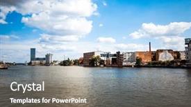  Presentation with million people - Slide deck having strees - street view in berlin background and a  colored foreground