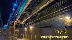  Presentation with dark night - Presentation enhanced with street alley under an eerie background and a tawny brown colored foreground