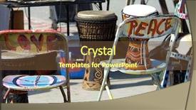  Presentation with reggae - Presentation design featuring street and demonstrates for peace background and a tawny brown colored foreground