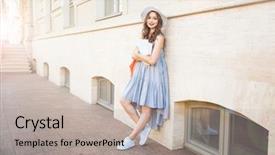  Presentation with cute nursing anime - Amazing slide deck having street and holding blank magazine backdrop and a mint green colored foreground