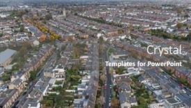  Presentation with dublin - Presentation theme with street-and-house background and a gray colored foreground