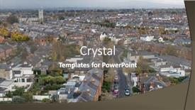  Presentation with dublin - PPT theme featuring street-and-house background and a gray colored foreground