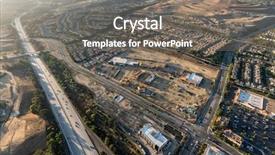  Presentation with community center - PPT theme featuring street and the 118 freeway background and a gray colored foreground