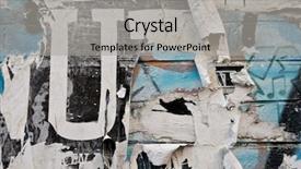  Presentation with urban art - Theme consisting of street art - closeup of an urban wall background and a light gray colored foreground