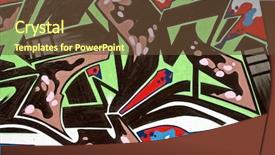 Presentation with street art graffiti - Slide deck consisting of street art - graffiti on wall background and a tawny brown colored foreground
