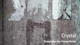  Presentation with poster - PPT layouts with street art - old poster reminance on grungy background and a gray colored foreground