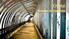  Presentation with urban art - Slides featuring street art - urban life background and a violet colored foreground