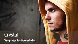 Presentation with street art graffiti - Audience pleasing slide deck consisting of street art - young man portrait in hooded backdrop and a tawny brown colored foreground