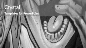  Presentation with white black grafitti - Slide set with street art grafitti in black background and a gray colored foreground