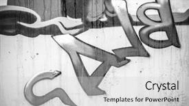  Presentation with white black grafitti - Slide set with street art grafitti in black background and a light gray colored foreground