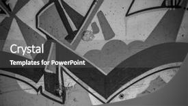  Presentation with white black grafitti - Slide deck enhanced with street art grafitti in black background and a dark gray colored foreground