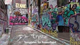  Presentation with melbourne - Slides featuring street-art-melbourne background and a gray colored foreground