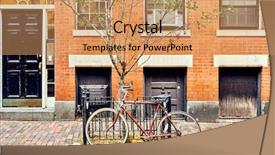  Presentation with neighborhood social activity - PPT layouts featuring street at beacon hill neighborhood background and a coral colored foreground