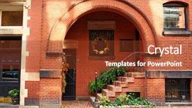  Presentation with neighborhood - Cool new PPT theme with street at beacon hill neighborhood backdrop and a tawny brown colored foreground