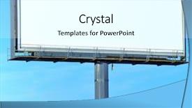  Presentation with poster - Amazing slides having street board billboard copyspace giant poster backdrop and a cool aqua colored foreground