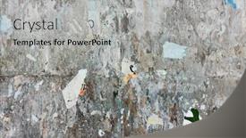  Presentation with bulletin board - Beautiful slides featuring street-bulletin-board-with-scraps backdrop and a light gray colored foreground