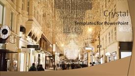  Presentation with vienna - Amazing PPT theme having street-by-night-in-vienna backdrop and a gold colored foreground