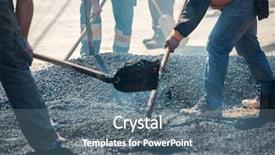  Presentation with paving - Colorful slides enhanced with street by putting new asphalt backdrop and a gray colored foreground