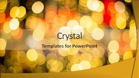  Presentation with street lights - Slide deck featuring street city night blurred lights in restaurants abstract out of focus background and a yellow colored foreground