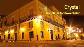  Presentation with colonial - Cool new theme with street corner - typical colonial house in old backdrop and a tawny brown colored foreground