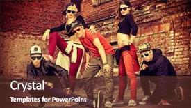  Presentation with young generation - Audience pleasing presentation theme consisting of urban lifestyle hip-hop generation backdrop and a tawny brown colored foreground