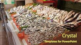  Presentation with istanbul - Theme enhanced with street fish market in istanbul background and a tawny brown colored foreground