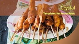  Presentation with food city - Cool new PPT theme with street food cebu city philippine backdrop and a red colored foreground