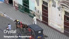  Presentation with granada - Presentation theme enhanced with street in granada nicaragua background and a  colored foreground