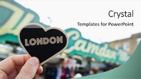  Presentation with black man - Audience pleasing slide deck consisting of street in london united kingdom backdrop and a white colored foreground