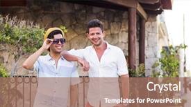  Presentation with latin america - Cool new PPT layouts with street isla mujeres mexico backdrop and a coral colored foreground