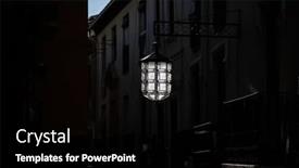  Presentation with sunlight - PPT theme enhanced with street-lamp-glowing-in-sunlight background and a black colored foreground