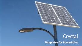  Presentation with solar light - Audience pleasing slide set consisting of street lamp with a solar backdrop and a teal colored foreground