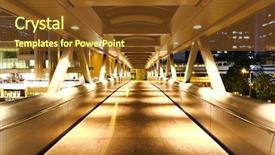  Presentation with flyover - Theme consisting of street lamps - modern flyover at night background and a tawny brown colored foreground