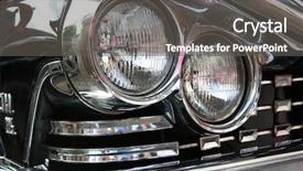  Presentation with luxury car - Presentation enhanced with street lamps - old-fashioned luxury black car background and a dark gray colored foreground