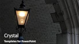  Presentation with old london - Colorful PPT layouts enhanced with street lamps - old lamp post in london backdrop and a dark gray colored foreground