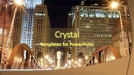  Presentation with street lamps - Slide deck enhanced with street lamps - traffic lights through downtown background and a tawny brown colored foreground