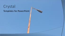  Presentation with street lamps - Presentation consisting of street-lamps-against-blue-sky background and a light blue colored foreground