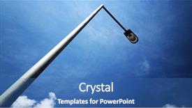  Presentation with light from dark sky god - PPT layouts having street light with blue sky background and a teal colored foreground