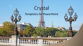  Presentation with street lighting - Presentation with street lighting poles - bridge of alexandre iii background and a light blue colored foreground