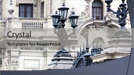  Presentation with street lights - Presentation having street lights at the presidential background and a  colored foreground