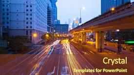  Presentation with reflection - Colorful presentation theme enhanced with street lights slowmotion - glass wall of office backdrop and a tawny brown colored foreground