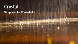  Presentation with rain for speech - Cool new presentation theme with street lights slowmotion - rain background illuminated at night backdrop and a wine colored foreground