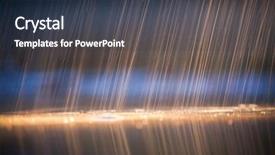  Presentation with leaves after the rain - Presentation theme consisting of street lights slowmotion - rain background illuminated at night background and a tawny brown colored foreground