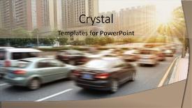  Presentation with traffic - Cool new slides with street lights slowmotion - urban traffic backdrop and a soft green colored foreground