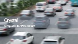  Presentation with traffic - Amazing slide deck having street lights slowmotion - urban traffic backdrop and a gray colored foreground
