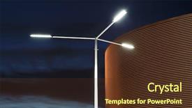  Presentation with street lamps - Slide deck with street lights background and a tawny brown colored foreground